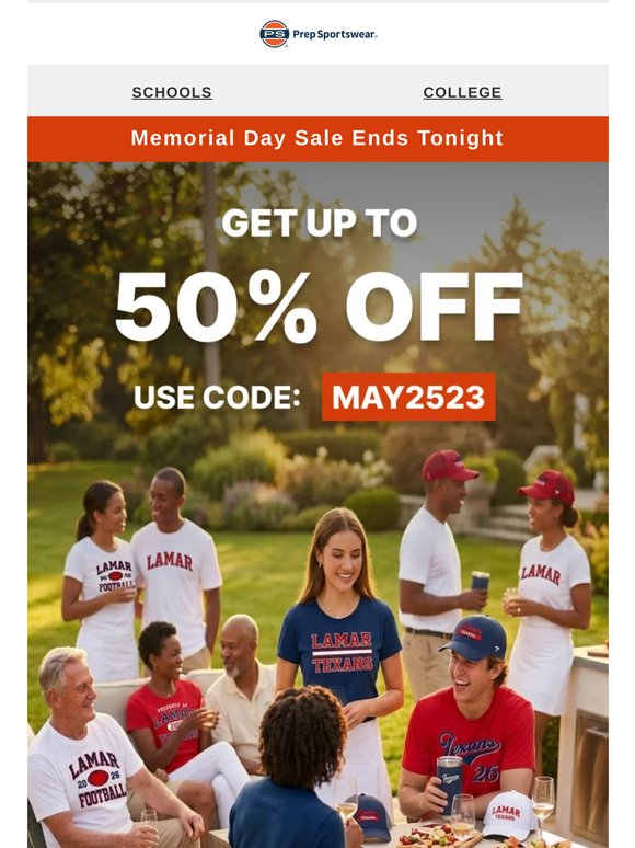 Last Call: Up to 50% Off Ends Tonight