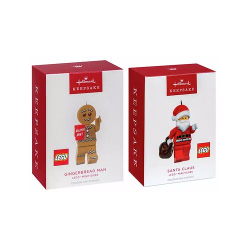 LEGO Santa & Gingerbread Man Christmas Collectable Keepsake - Ornaments - 5009470/69