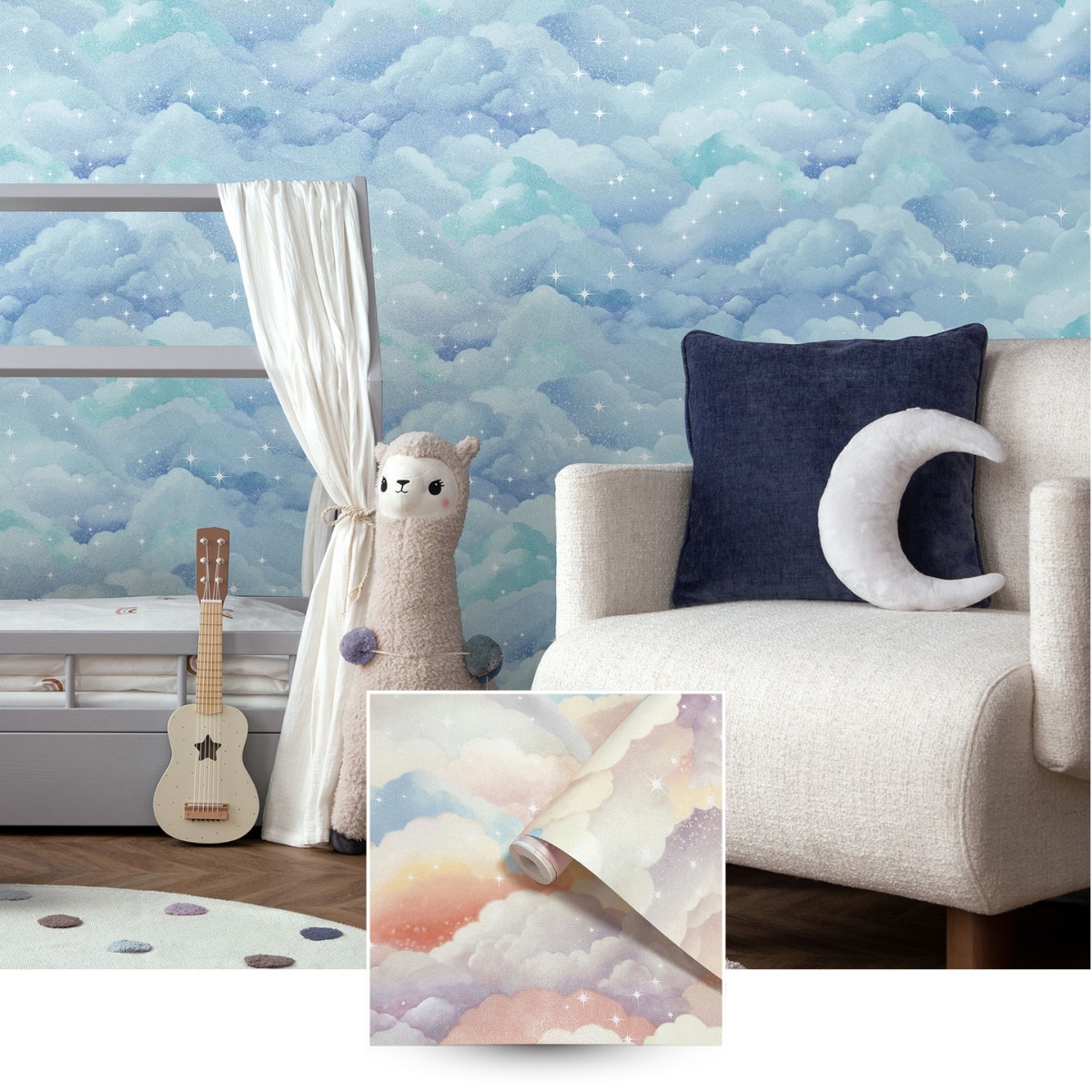 Dreamland Wallpaper Aqua Blue Holden 14131