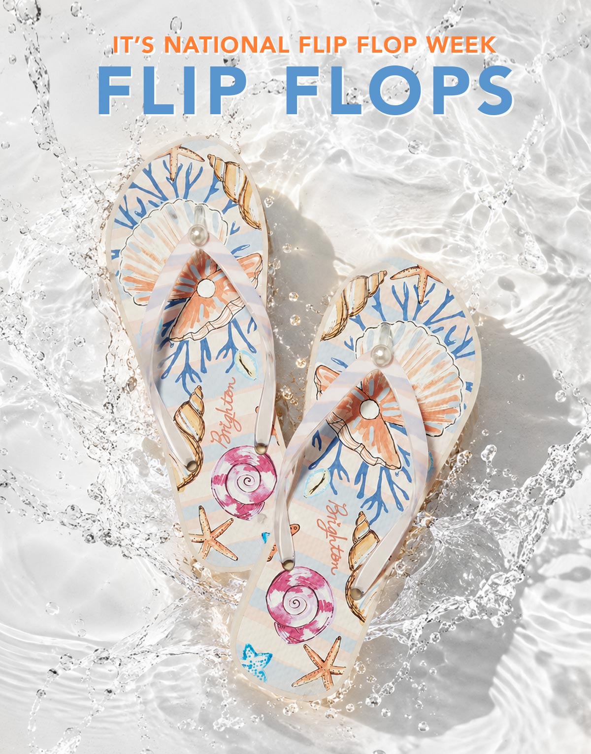 It's National Flip Flop Week - Flip Flops - Make a fashion splash in artful flip flops adorned with sparkling, collection-matching details. - Shop Now