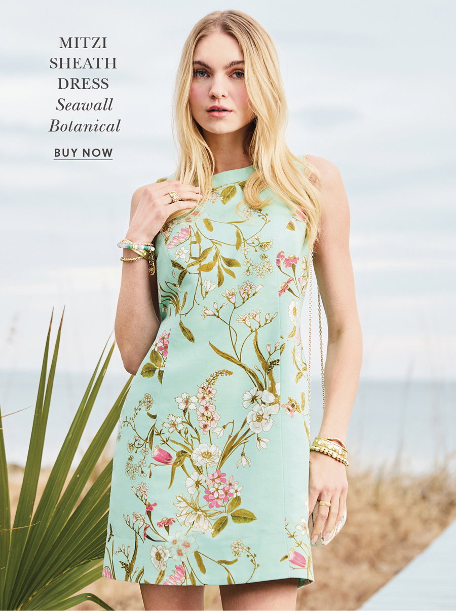 Mitzi Sheath Dress Seawall Botanical