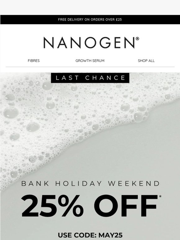 25% Off: Last Chance 🤍