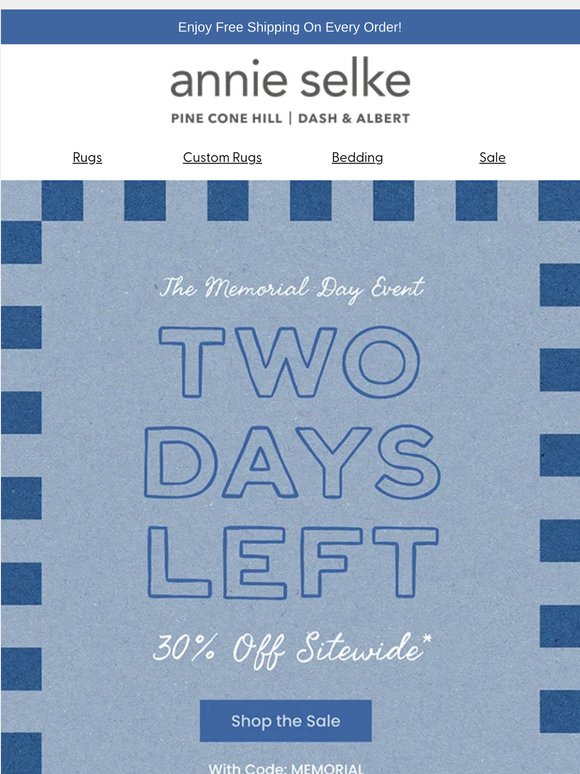 Final 48 Hours: 30% Off Sitewide