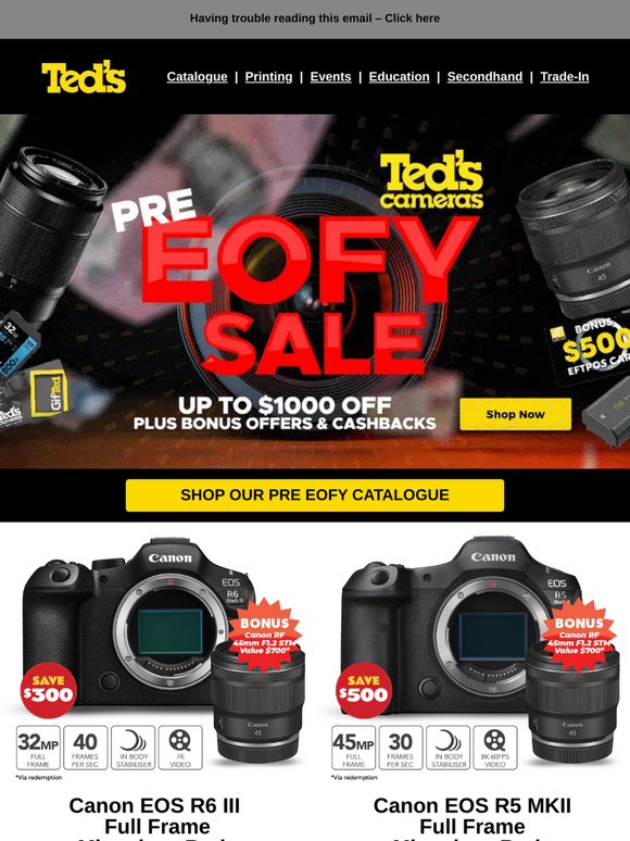 Ted's Pre EOFY sale is here!