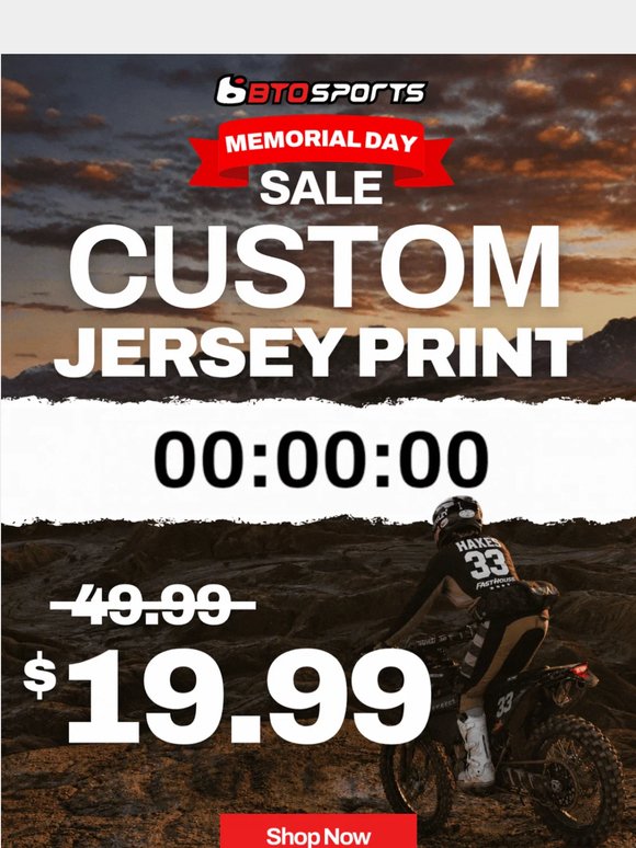 Last Call for Custom Jersey Printing | $19.99