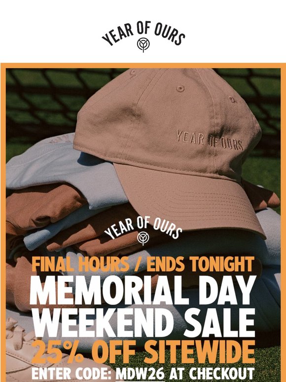 Ends Tonight: 25% Off Sitewide