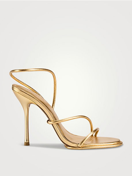 Candace Metallic Leather Slingback Sandals