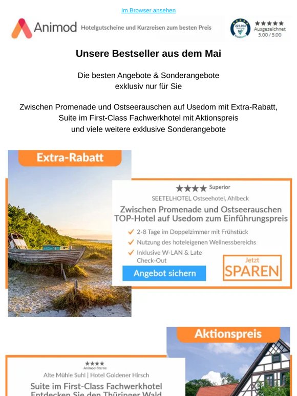 Das Beste aus dem Mai - Streng limitierte Sonderangebote