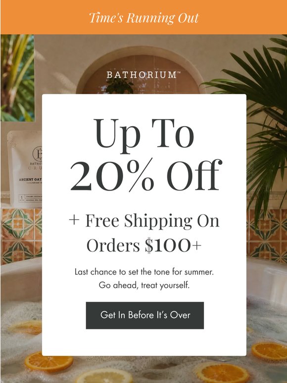 Last Chance — Up To 20% Off Memorial Day Sale
