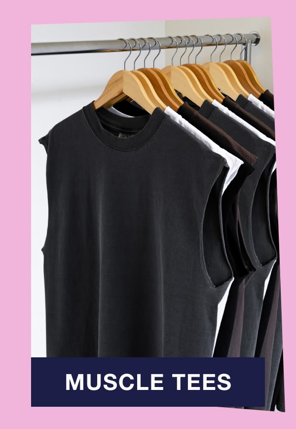 Shop men's muscle tees and tanks