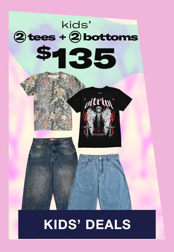 Get two kids' tees and two kids' bottoms for $135 | Shop now