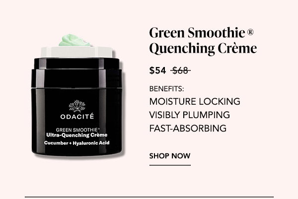 Product: Odacité Green Smoothie Ultra-Quenching Crème, open jar