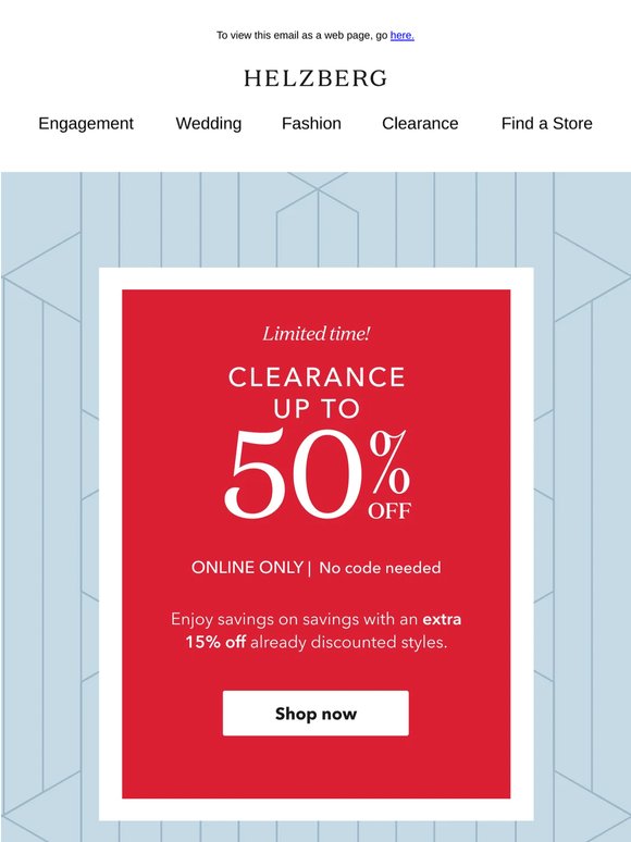 Celebrate with up to 50% off clearance