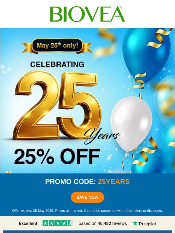 🥳 Celebrate 25 Years with 25% Off on the 25th Only!
