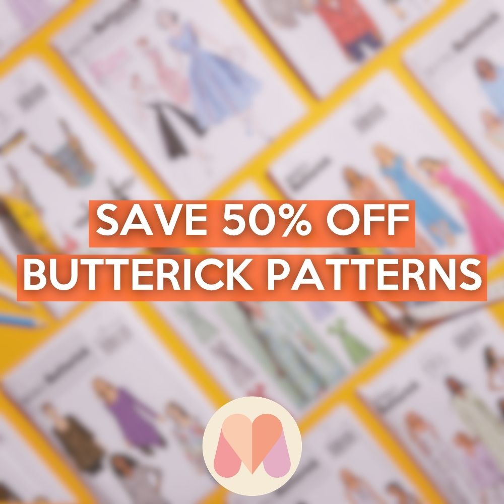 Save 50% off Butterick patterns