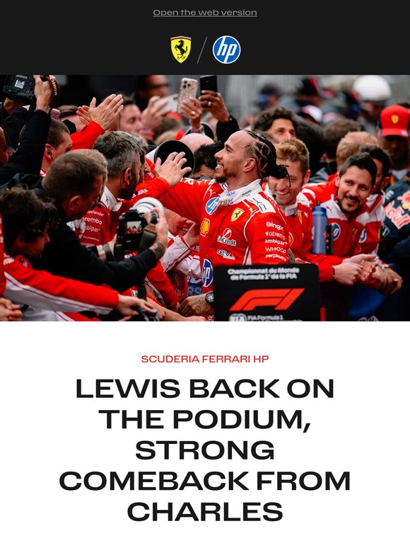 Lewis back on the podium, strong comeback from Charles