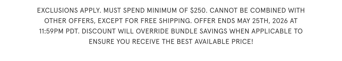Exclusions apply