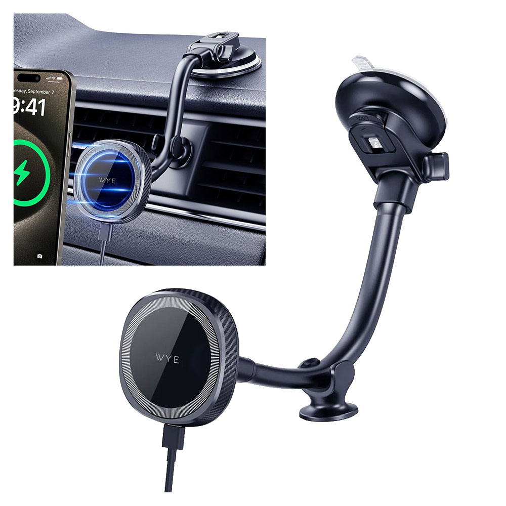 WYELOCK 15W In-Car Wireless Charging Dashboard & Windsreen Long Holder - £22.99 delivered