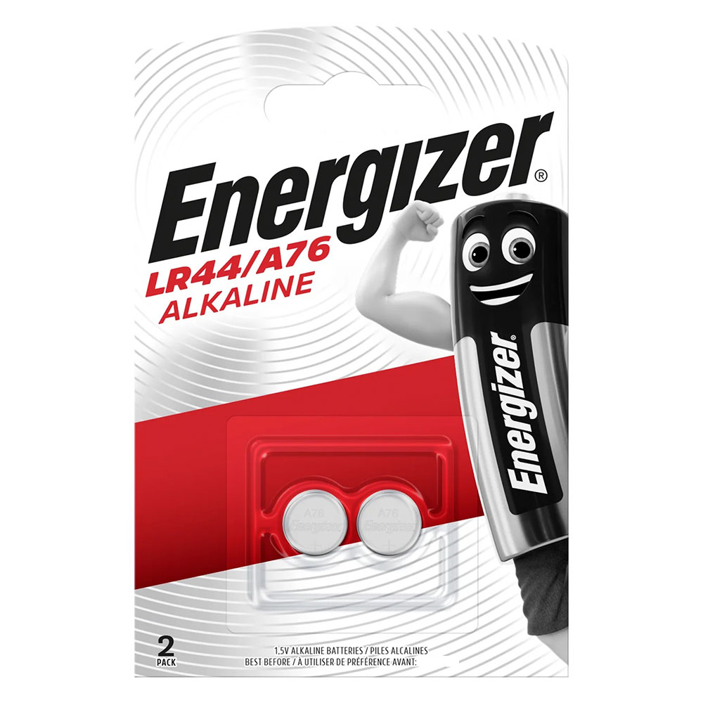 Energizer A76 LR44 AG13 SR44 Alkaline Button Cell Batteries - 2 Pack - £2.79 delivered