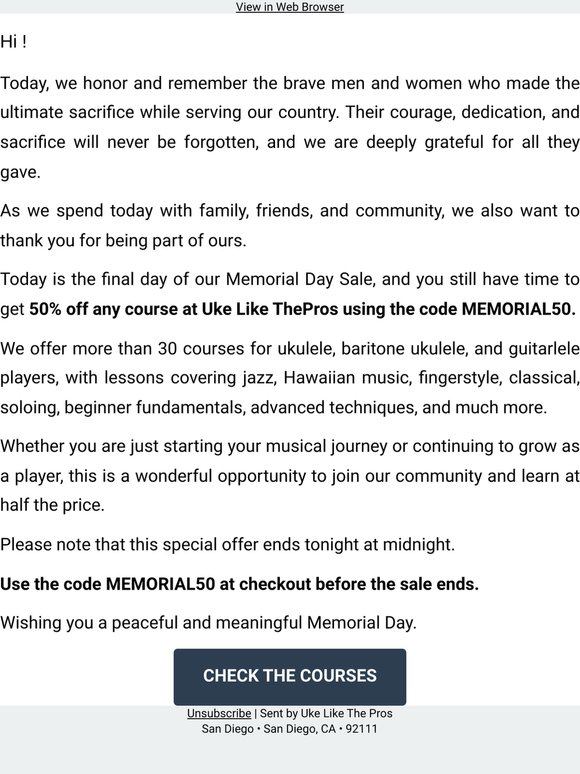 Honoring Memorial Day with Music and Community