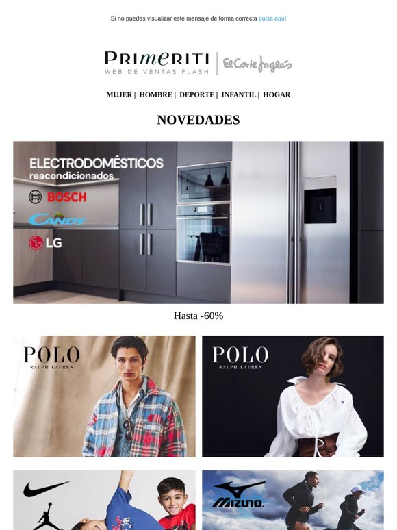 Electrodomésticos reacondicionados, Polo Ralph Lauren y Nike Jordan