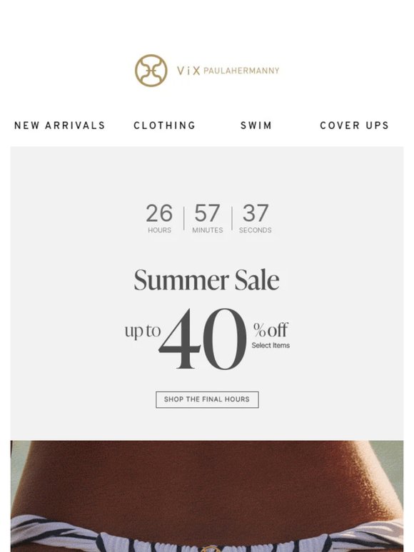 Final Hours: 40% Off Summer Sale