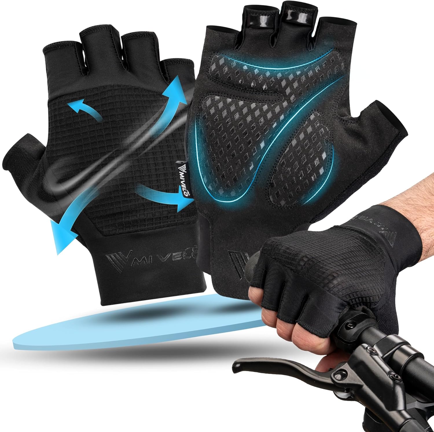 Image of MIVELO Gevoerde Fietshandschoenen (L)