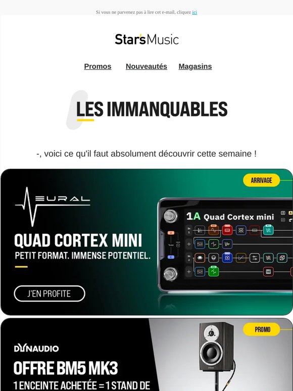😱 —, voici nos IMMANQUABLES de la semaine !