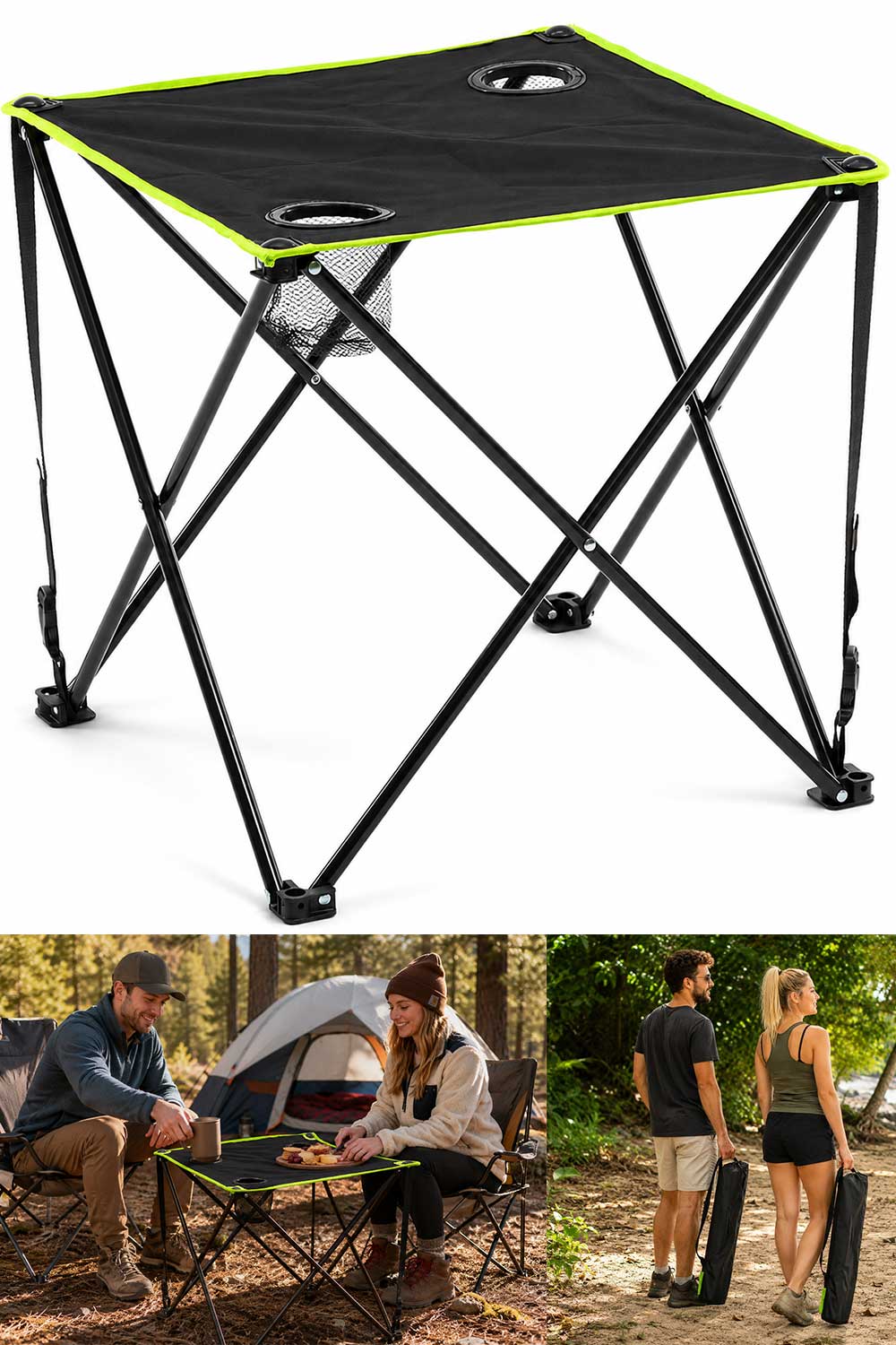 Image of Folding Camping Table with Carry Bag – Lightweight Portable Outdoor Table