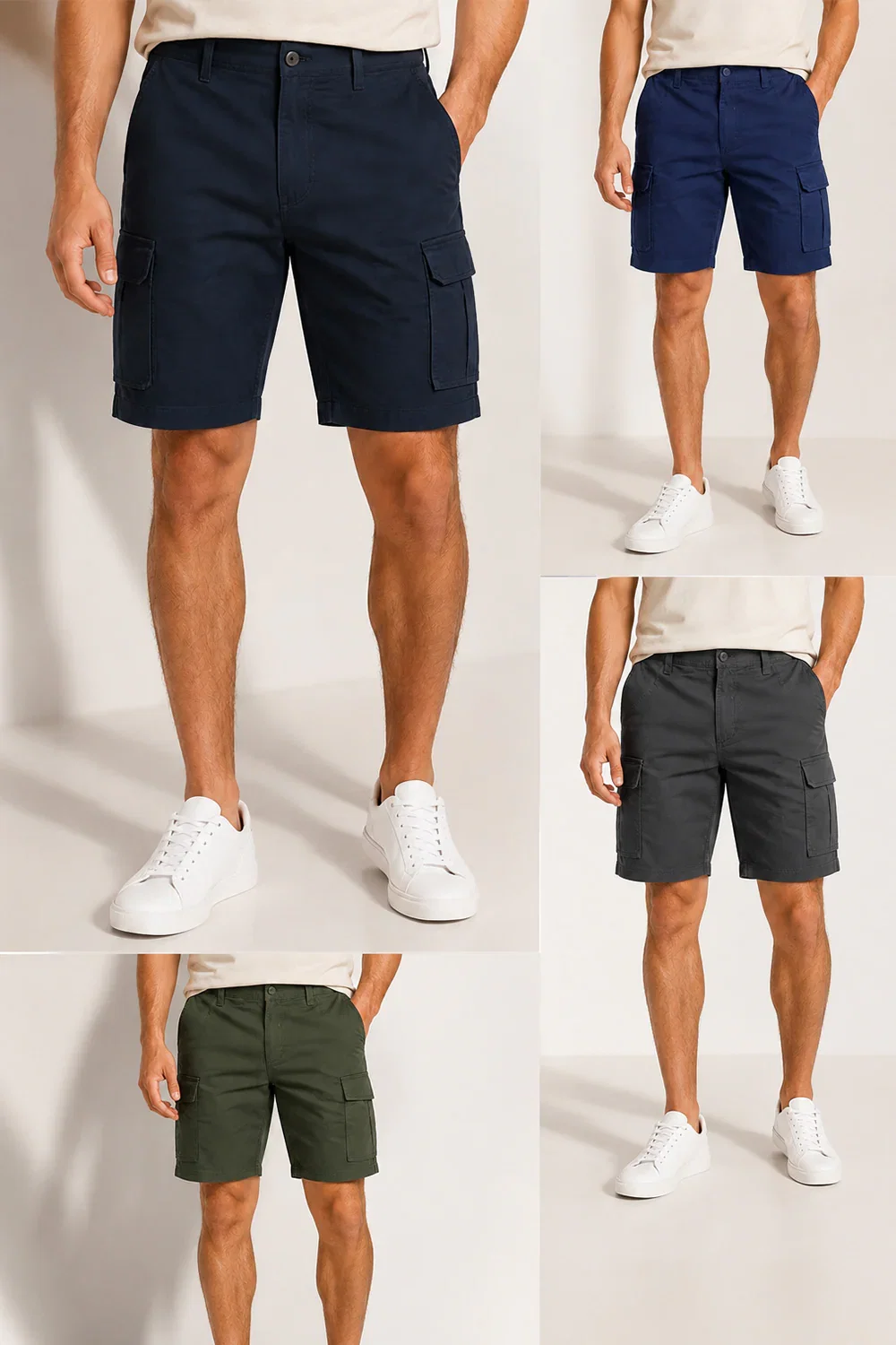 Image of Men’s Cargo Shorts – Casual Poly cotton Summer Shorts