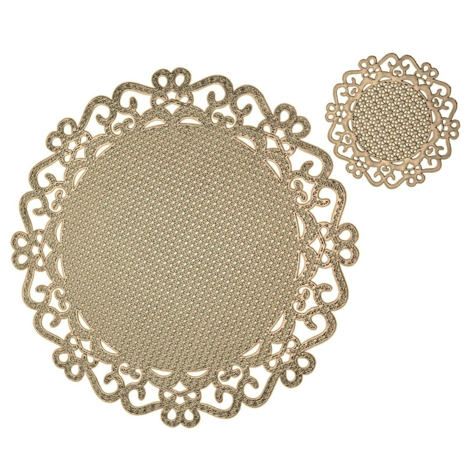 Image of 4 Pack Round Place-mats and coasters