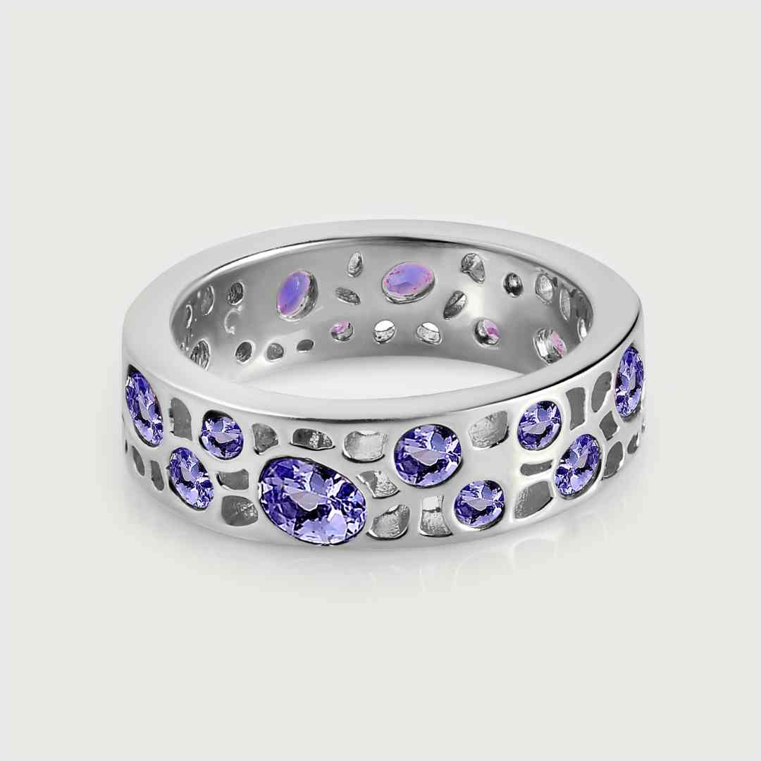 Image of Tanzanite Lattice Band Ring