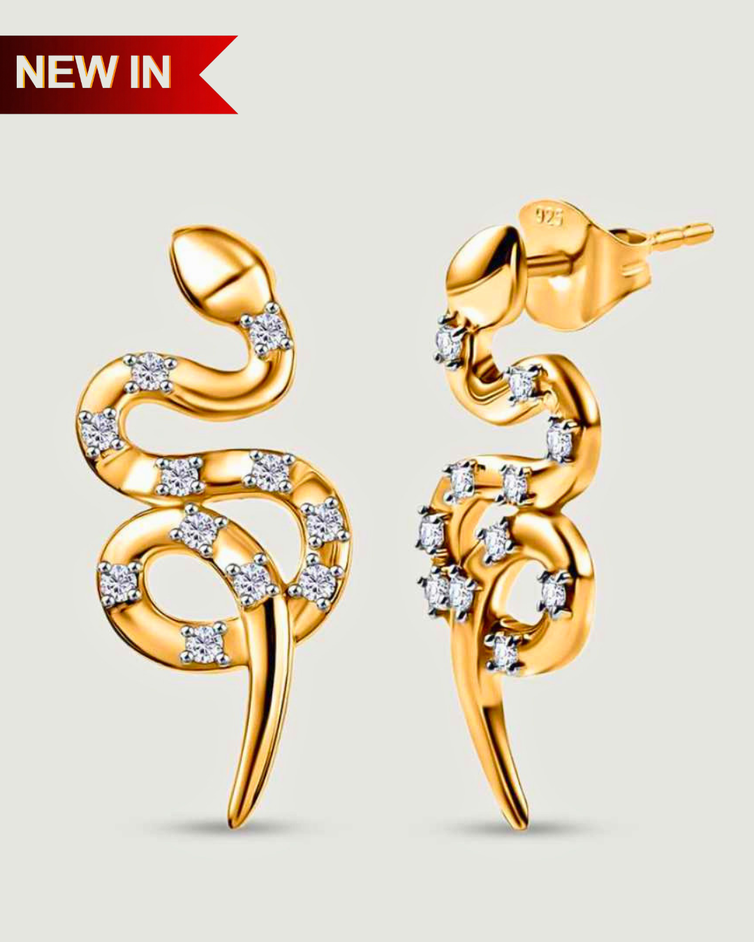 Diamond Serpentine Earrings