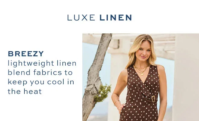Brown Polka Dot Linen Blend Jumpsuit