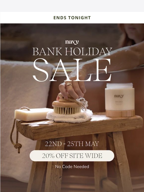 20% Off ends tonight at midnight