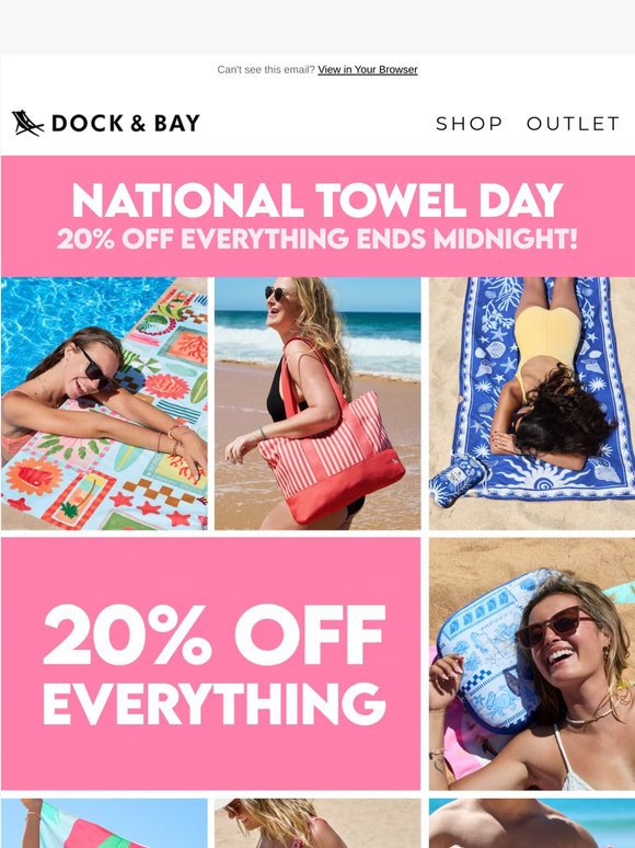 ⏰ 20% off everything ends tonight!