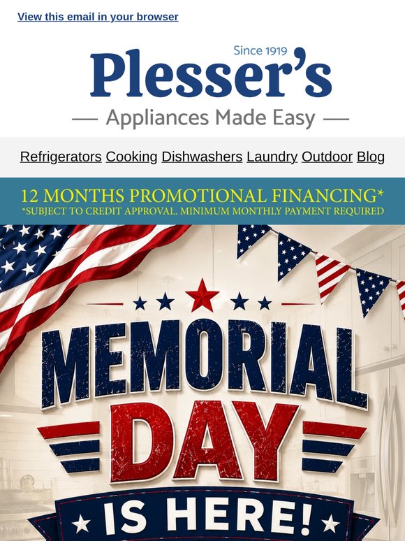 Happy Memorial Day from Plesser’s