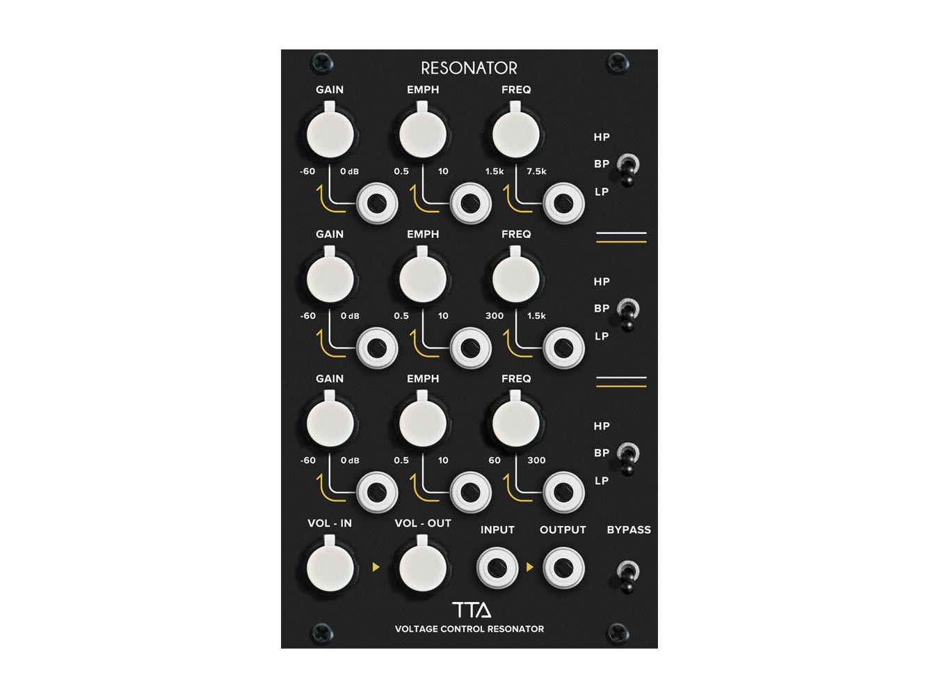 Tiptop Audio Resonator Voltage Control Resonator