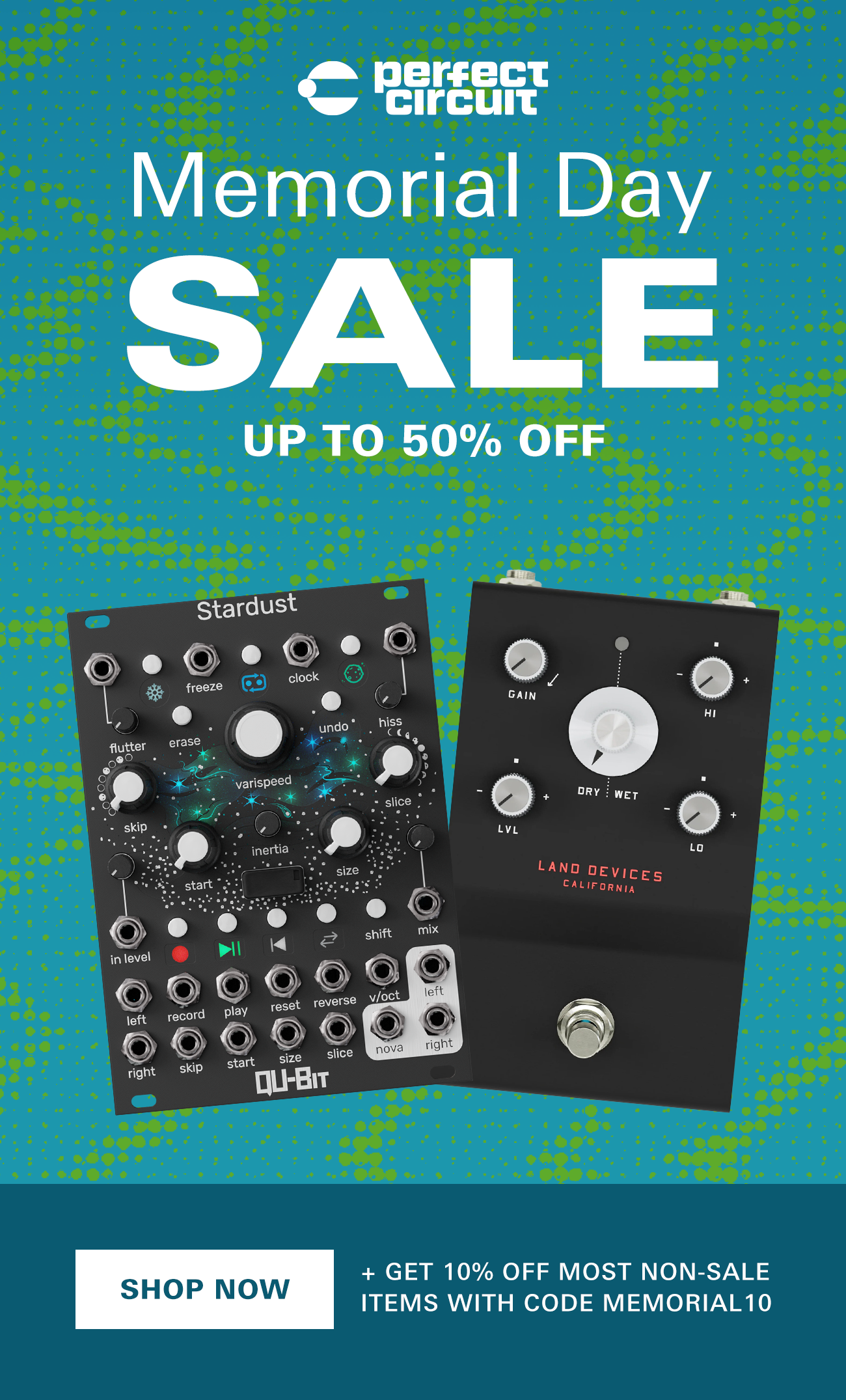 Save up to 50% in our Memorial Day Sale and get 10% off most non-sale items with code MEMORIAL10