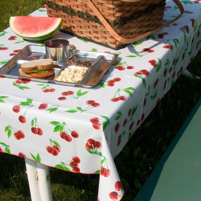 Image of Rectangle Vintage Vinyl Tablecloths