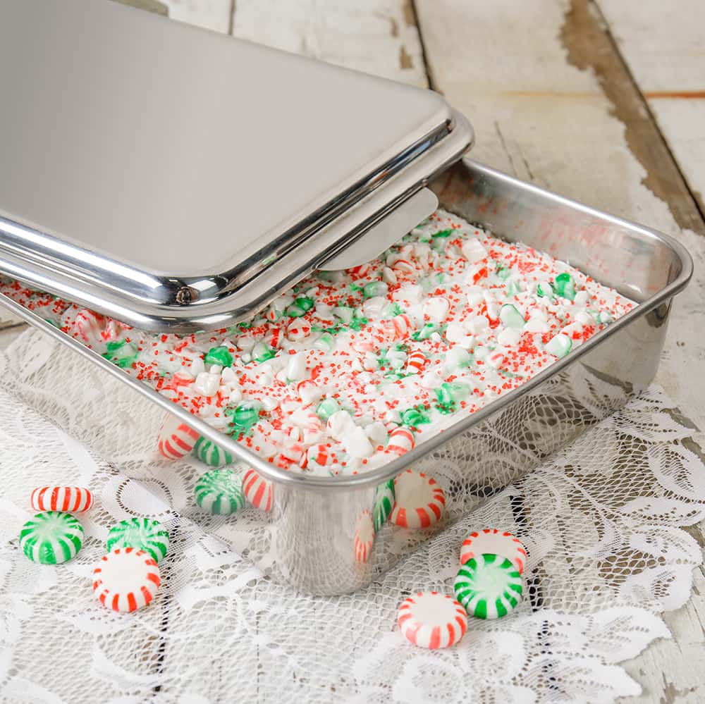Image of Stainless Steel Cake Pan With Lid
