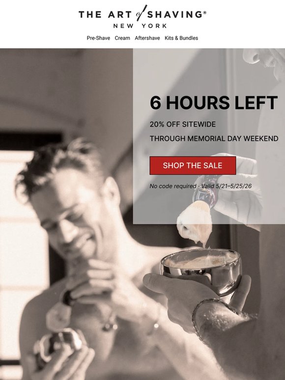 Last Chance! 6 hours left for 20% Off!