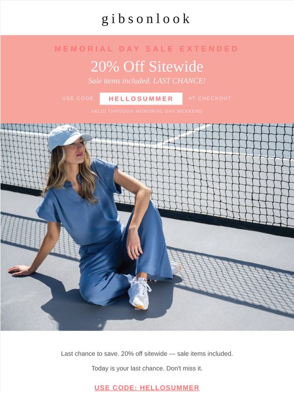 SALE EXTENDED: Last Chance for 20% Off