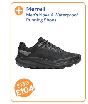 Merrell Men's Nova 4 Waterproof Running Shoes - Black. Reduced from £130 to £104
