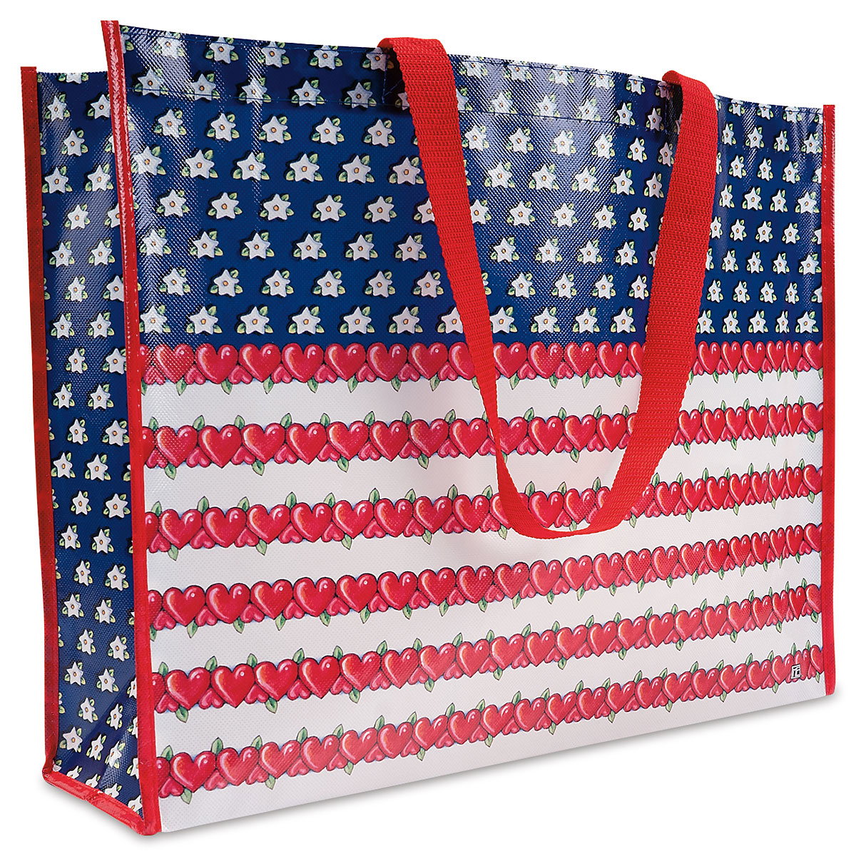 Image of Red, White & Blue Large Shopping Tote Bag - BOGO