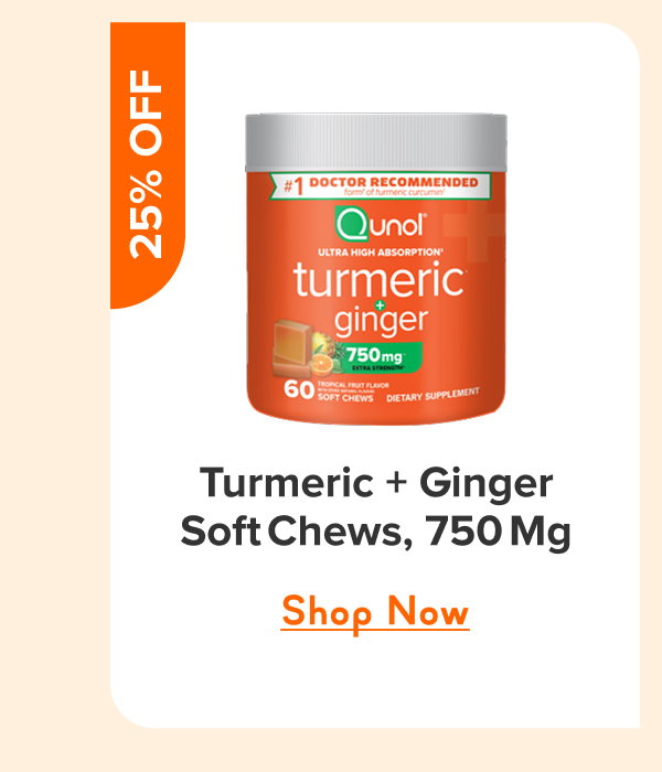 Turmeric + Ginger Soft Chews, 750 mg