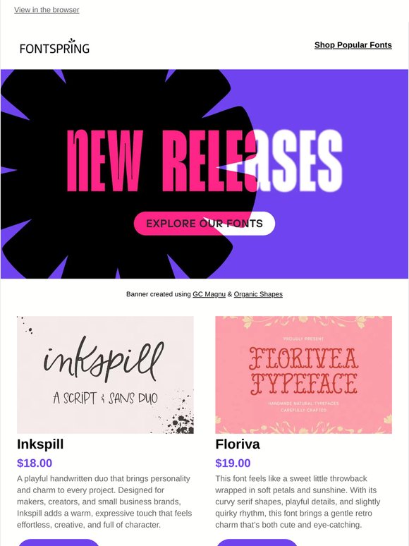 ✨ New fonts, now available