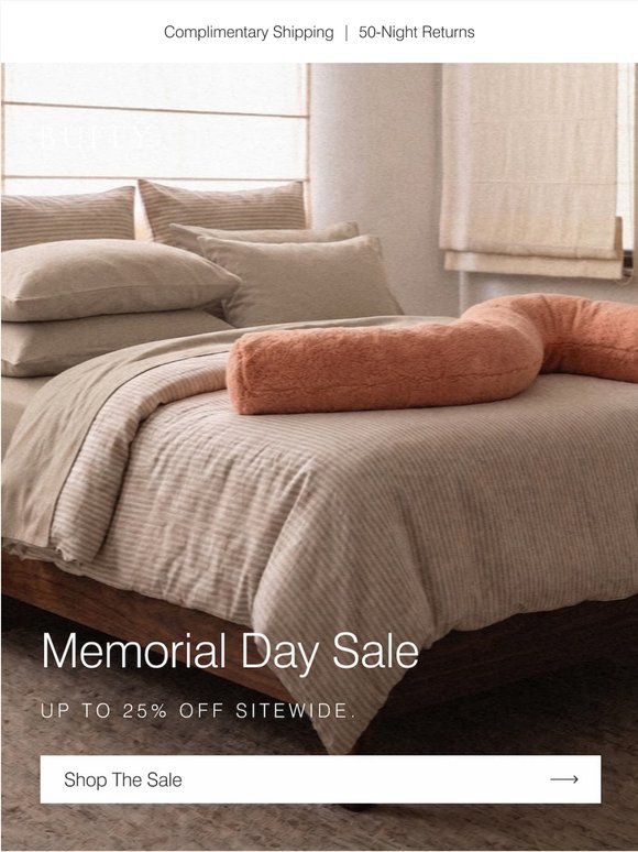 Last chance: Up to 25% off Memorial Day ends soon