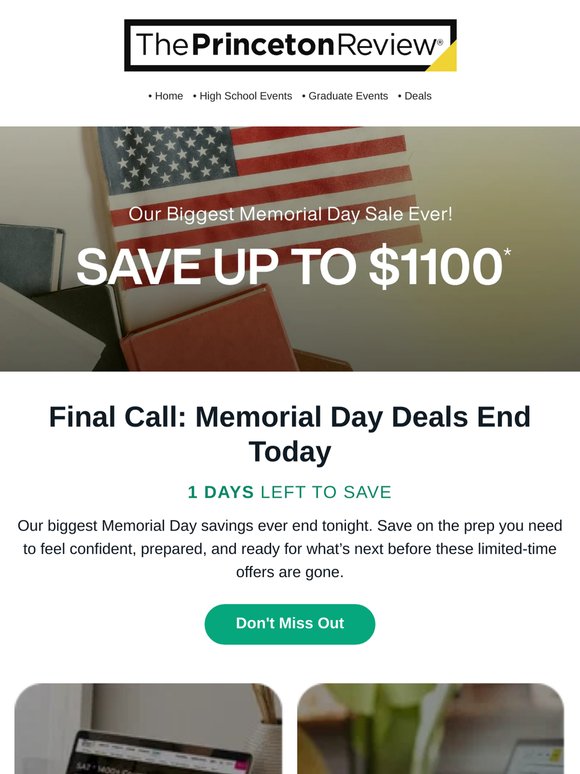 Ending today: Our biggest Memorial Day sale ever