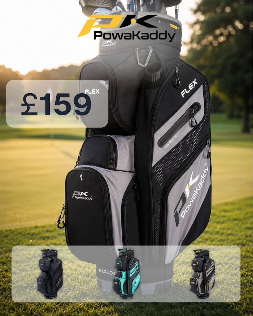 Powakaddy Unisex Flex Lightweight Durable Modern Golf Tour Cart Bag